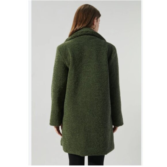 Baltic Born Sugarlips Casablanca Faux Sherpa Coat, Emerald Green | Size Medium - Picture 3 of 8